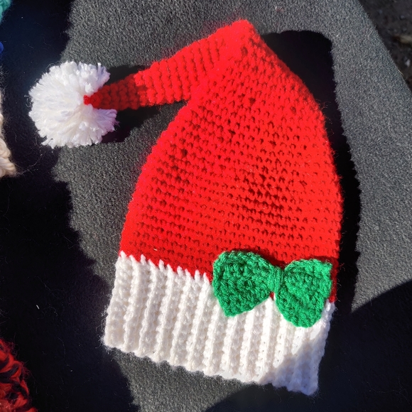 Other - {Handmade} Newborn Santa Hat Beanie